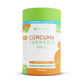 Cúrcuma Turmeric 600mg com 120 Unidades - Bioroots