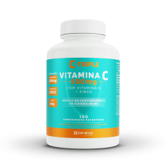 Vitamina C 500mg + Vit D200UI + Zinco 100 comprimidos C-Triple