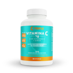 Vitamina C 1g+Vit D 400UI+Zinco 10mg 100 comprimidos C-Triple