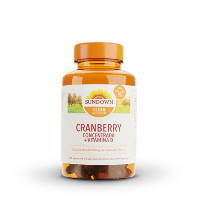 Cranberry Concentrada + Vit D com 150 Unidades - Sundown Vitaminas