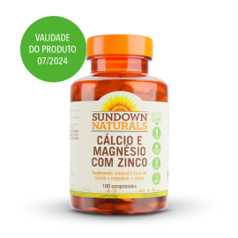 Cálcio e Magnésio com Zinco 100 comprimidos - Sundown