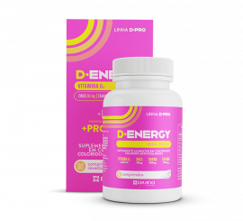 Vitamina D 2.000UI + Zinco 30mg + Taurina 200mg + Cafeína 100mg - D.Energy 